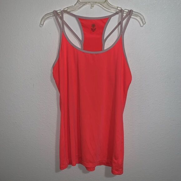 GAIAM Neon Strappy Yoga Athletic Tank Top Contrast - Picture 1 of 6